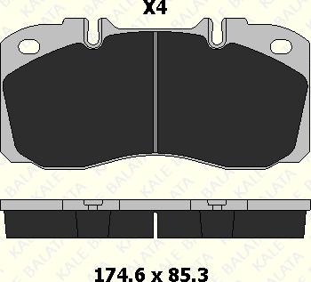 KALE 29122 220 04 - Kit de plaquettes de frein, frein à disque cwaw.fr