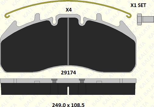 KALE 29174 292 14 - Kit de plaquettes de frein, frein à disque cwaw.fr