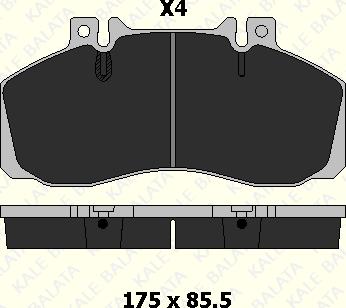 KALE 29835 220 04 - Kit de plaquettes de frein, frein à disque cwaw.fr