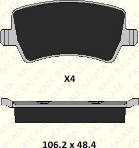 KALE 24496 169 14 - Kit de plaquettes de frein, frein à disque cwaw.fr