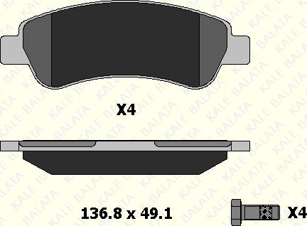 KALE 24465 190 14 - Kit de plaquettes de frein, frein à disque cwaw.fr