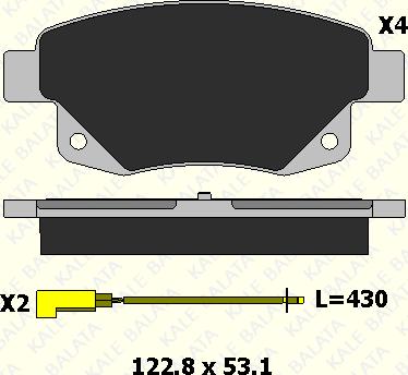 KALE 24486 170 05 - Kit de plaquettes de frein, frein à disque cwaw.fr