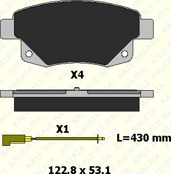 KALE 24486 170 35 - Kit de plaquettes de frein, frein à disque cwaw.fr