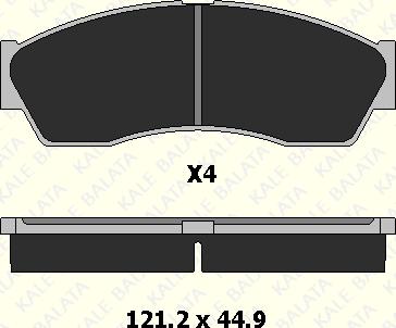 KALE 24555 165 04 - Kit de plaquettes de frein, frein à disque cwaw.fr