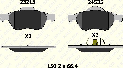 KALE 24535 183 05 - Kit de plaquettes de frein, frein à disque cwaw.fr