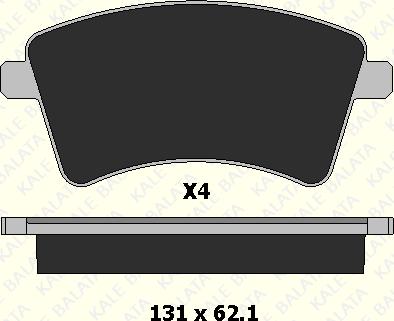 KALE 24693 187 04 - Kit de plaquettes de frein, frein à disque cwaw.fr