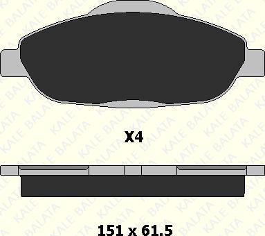 KALE 24660 178 04 - Kit de plaquettes de frein, frein à disque cwaw.fr