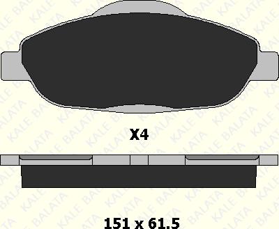 KALE 24660 178 14 - Kit de plaquettes de frein, frein à disque cwaw.fr