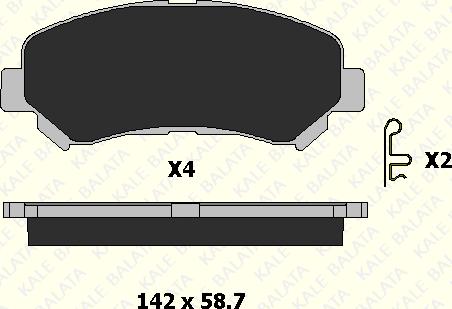 KALE 24632 170 14 - Kit de plaquettes de frein, frein à disque cwaw.fr