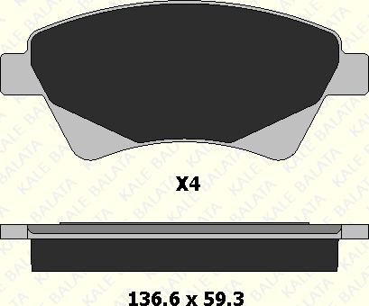 KALE 24065 184 04 - Kit de plaquettes de frein, frein à disque cwaw.fr