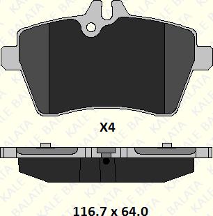 KALE 24077 190 24 - Kit de plaquettes de frein, frein à disque cwaw.fr