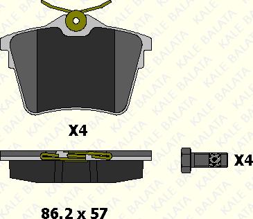 KALE 24135 178 14 - Kit de plaquettes de frein, frein à disque cwaw.fr