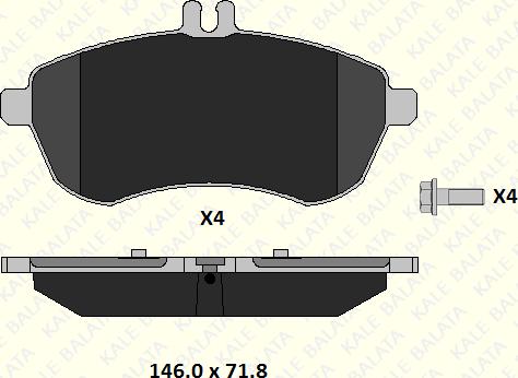 KALE 24306 206 15 - Kit de plaquettes de frein, frein à disque cwaw.fr