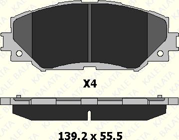 KALE 24336 175 04 - Kit de plaquettes de frein, frein à disque cwaw.fr