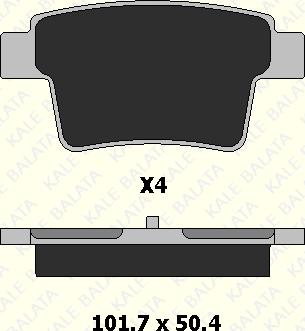 KALE 24260 163 04 - Kit de plaquettes de frein, frein à disque cwaw.fr