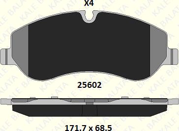 KALE 25602 174 04 - Kit de plaquettes de frein, frein à disque cwaw.fr