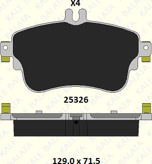 KALE 25326 192 14 - Kit de plaquettes de frein, frein à disque cwaw.fr