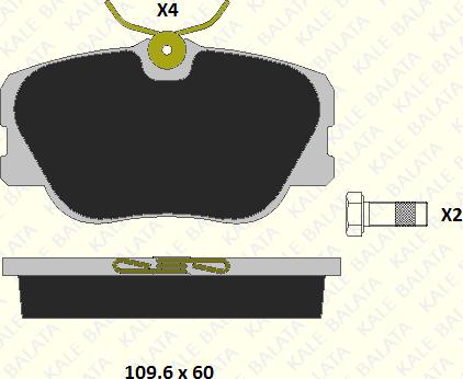 KALE 20941 193 14 - Kit de plaquettes de frein, frein à disque cwaw.fr