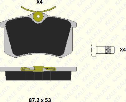 KALE 20961 152 44 - Kit de plaquettes de frein, frein à disque cwaw.fr