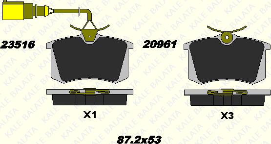 KALE 20961 172 35 - Kit de plaquettes de frein, frein à disque cwaw.fr