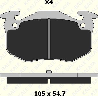 KALE 20974 110 04 - Kit de plaquettes de frein, frein à disque cwaw.fr