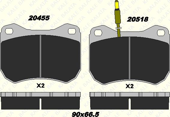 KALE 20455 190 05 - Kit de plaquettes de frein, frein à disque cwaw.fr