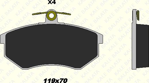 KALE 20669 162 14 - Kit de plaquettes de frein, frein à disque cwaw.fr