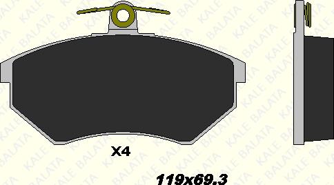 KALE 20168 196 14 - Kit de plaquettes de frein, frein à disque cwaw.fr