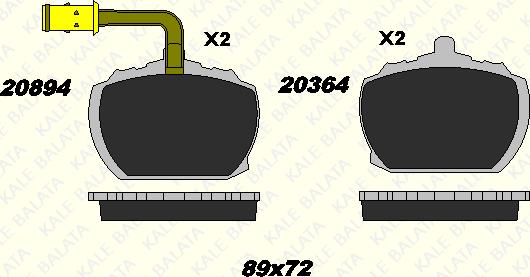 KALE 20894 150 05 - Kit de plaquettes de frein, frein à disque cwaw.fr