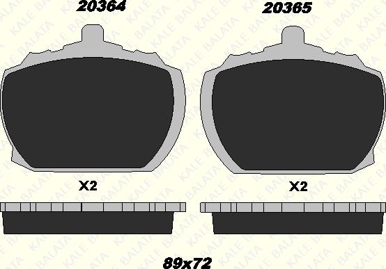 KALE 20364 150 25 - Kit de plaquettes de frein, frein à disque cwaw.fr