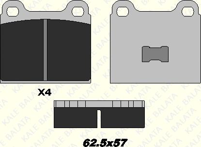 KALE 20228 152 04 - Kit de plaquettes de frein, frein à disque cwaw.fr