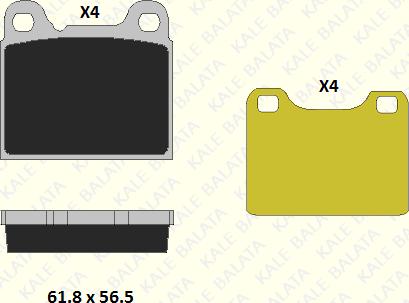 KALE 20755 150 14 - Kit de plaquettes de frein, frein à disque cwaw.fr