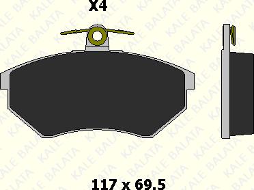 KALE 21945 196 14 - Kit de plaquettes de frein, frein à disque cwaw.fr