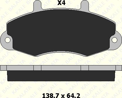 KALE 21470 190 04 - Kit de plaquettes de frein, frein à disque cwaw.fr