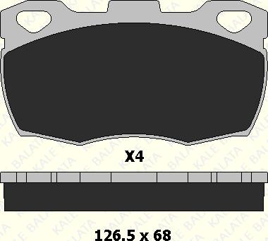 KALE 21519 180 04 - Kit de plaquettes de frein, frein à disque cwaw.fr