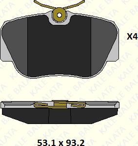 KALE 21055 179 14 - Kit de plaquettes de frein, frein à disque cwaw.fr