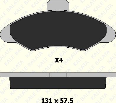 KALE 21171 186 04 - Kit de plaquettes de frein, frein à disque cwaw.fr