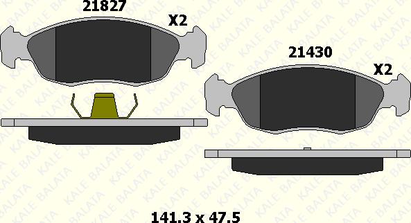 KALE 21827 173 05 - Kit de plaquettes de frein, frein à disque cwaw.fr