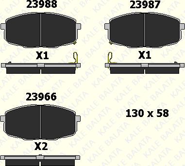 KALE 23966 164 05 - Kit de plaquettes de frein, frein à disque cwaw.fr