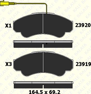 KALE 23919 191 05 - Kit de plaquettes de frein, frein à disque cwaw.fr