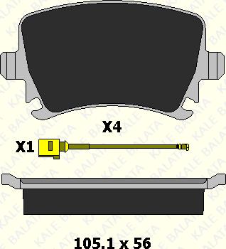 KALE 23914 172 24 - Kit de plaquettes de frein, frein à disque cwaw.fr