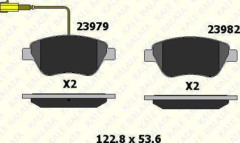 KALE 23982 178 45 - Kit de plaquettes de frein, frein à disque cwaw.fr