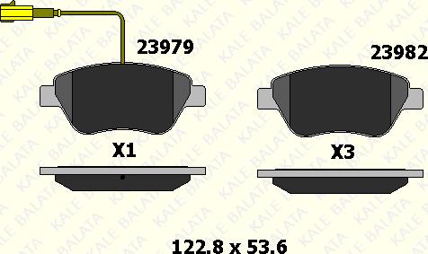 KALE 23982 178 35 - Kit de plaquettes de frein, frein à disque cwaw.fr