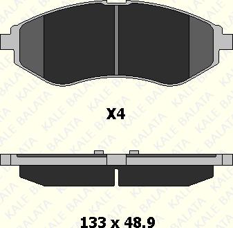 KALE 23974 178 04 - Kit de plaquettes de frein, frein à disque cwaw.fr