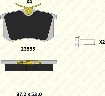 KALE 23554 162 14 - Kit de plaquettes de frein, frein à disque cwaw.fr