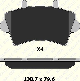 KALE 23613 178 04 - Kit de plaquettes de frein, frein à disque cwaw.fr