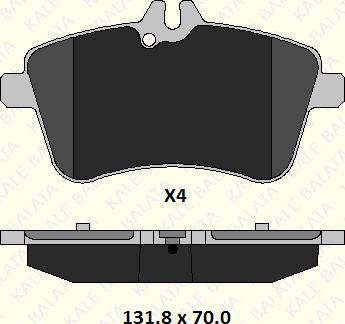 KALE 23881 201 15 - Kit de plaquettes de frein, frein à disque cwaw.fr