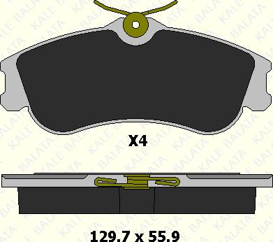 KALE 23346 193 24 - Kit de plaquettes de frein, frein à disque cwaw.fr