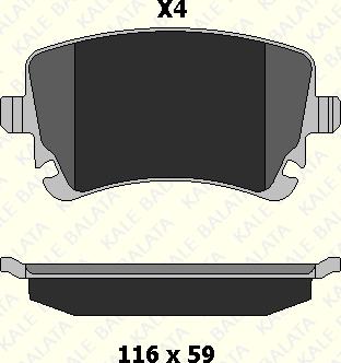 KALE 23326 177 24 - Kit de plaquettes de frein, frein à disque cwaw.fr