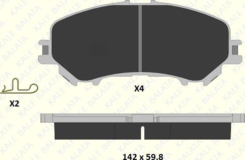 KALE 22065 167 14 - Kit de plaquettes de frein, frein à disque cwaw.fr